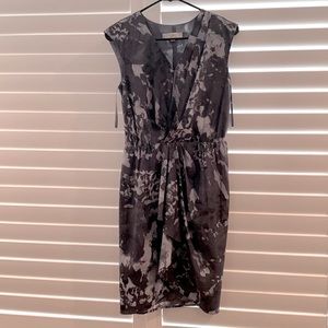 Loft dress gray and tan